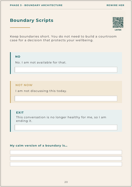 Interactive Workbook — guided prompt page